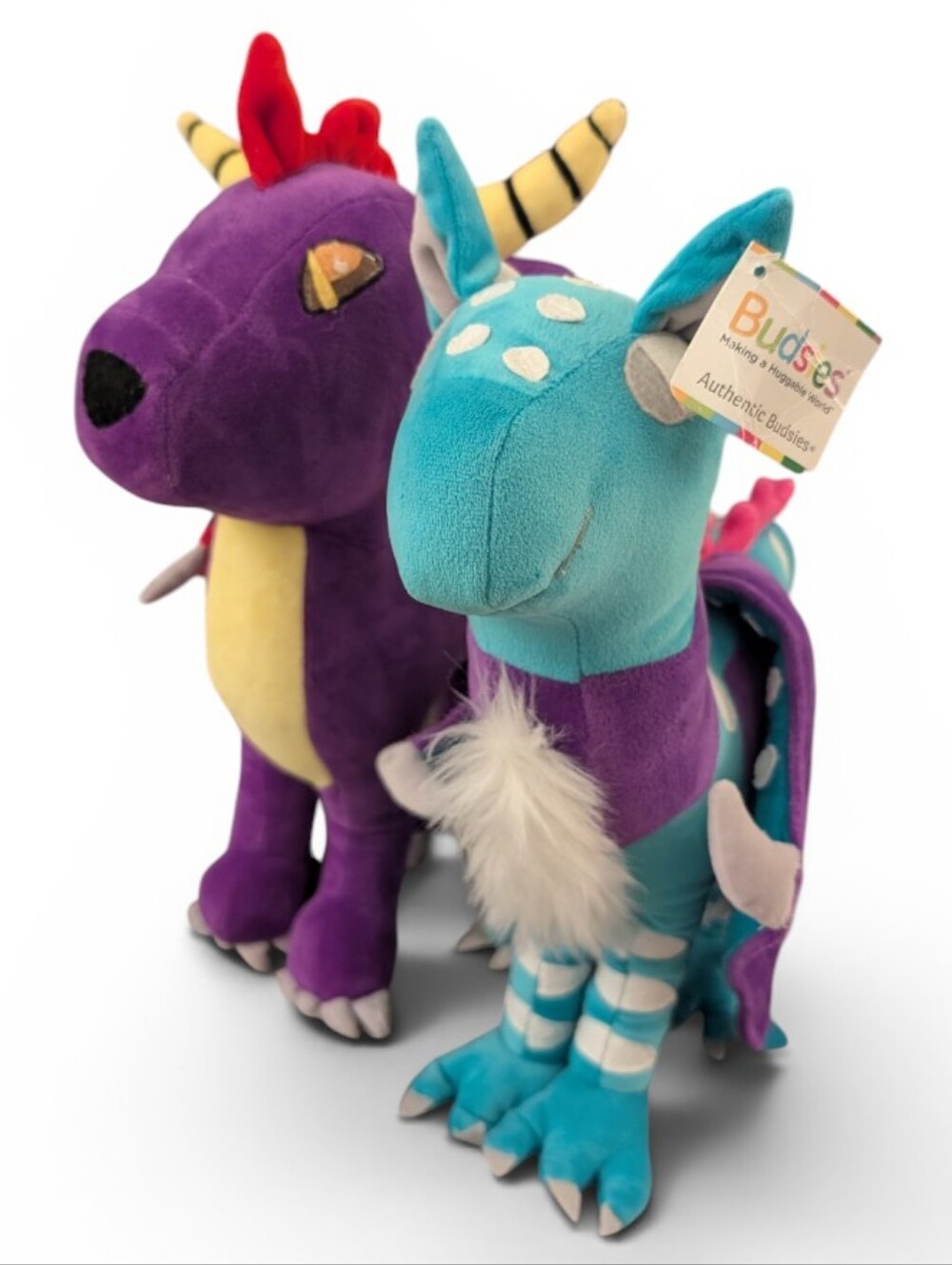 Budsies Unique Stuffed Dragons Plush Toys, Set of 2